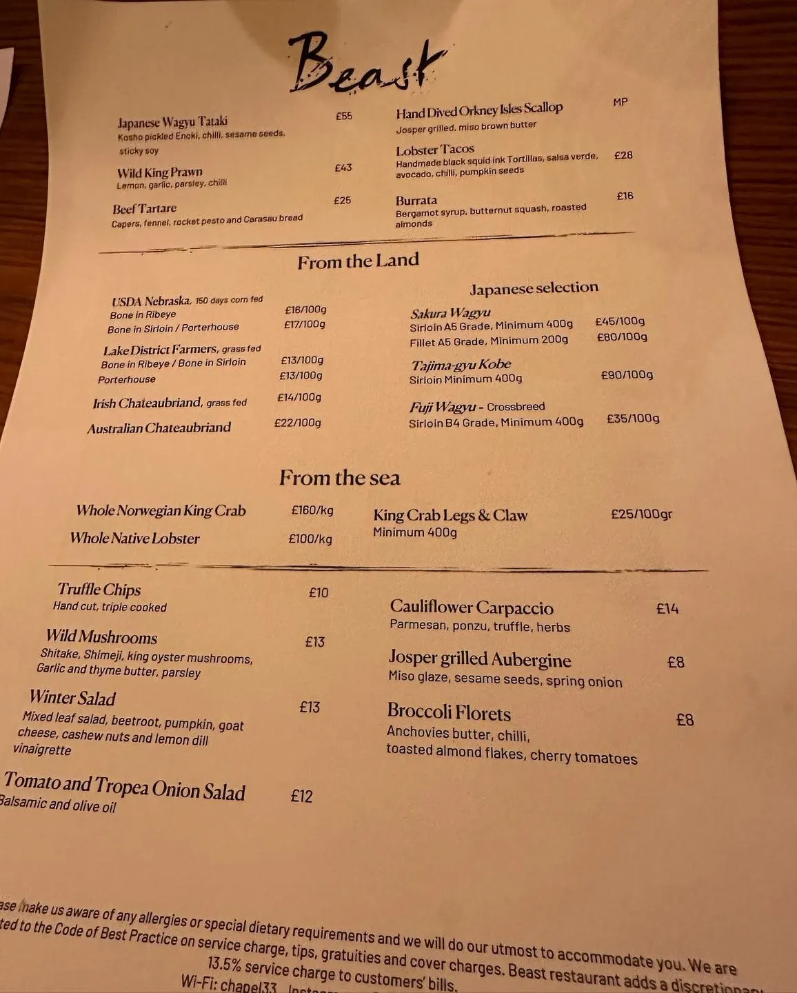 Beast Restaurant — Londra (10/10)
