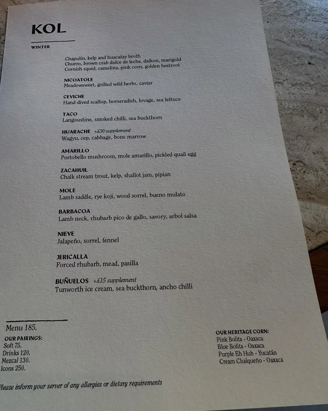 Kol Restaurant — Londra (14/14)