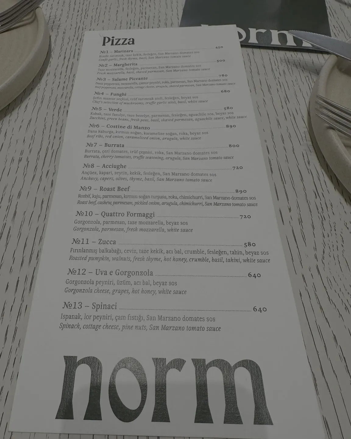 Norm Pizza — Arnavutköy (7/10)