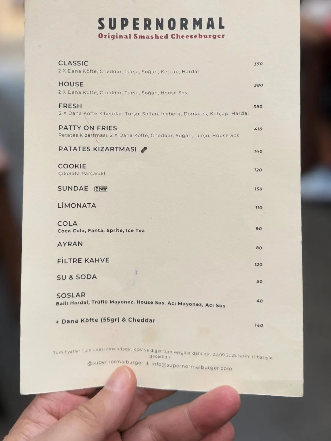 Supernormal Burger Etiler — Etiler (6/10)