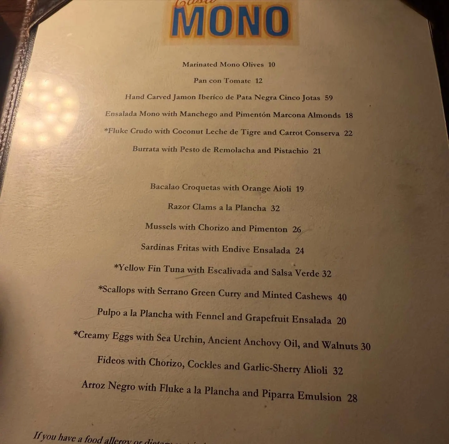 Casa Mono — New York (12/12)