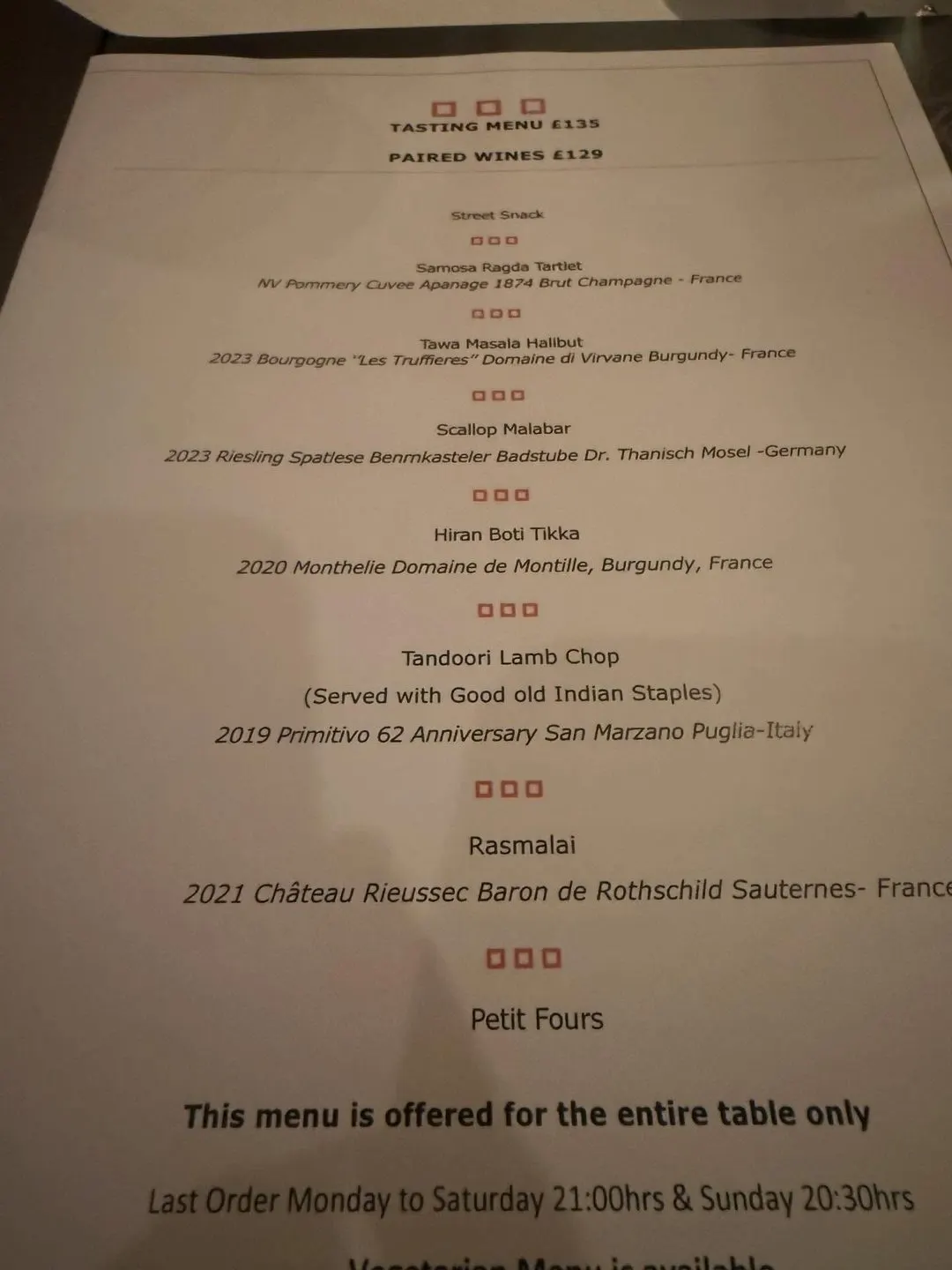 Benares Fine Indian Dining Mayfair — Londra (9/9)